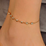 Grandinėlė ant kojos "Crystal anklet"