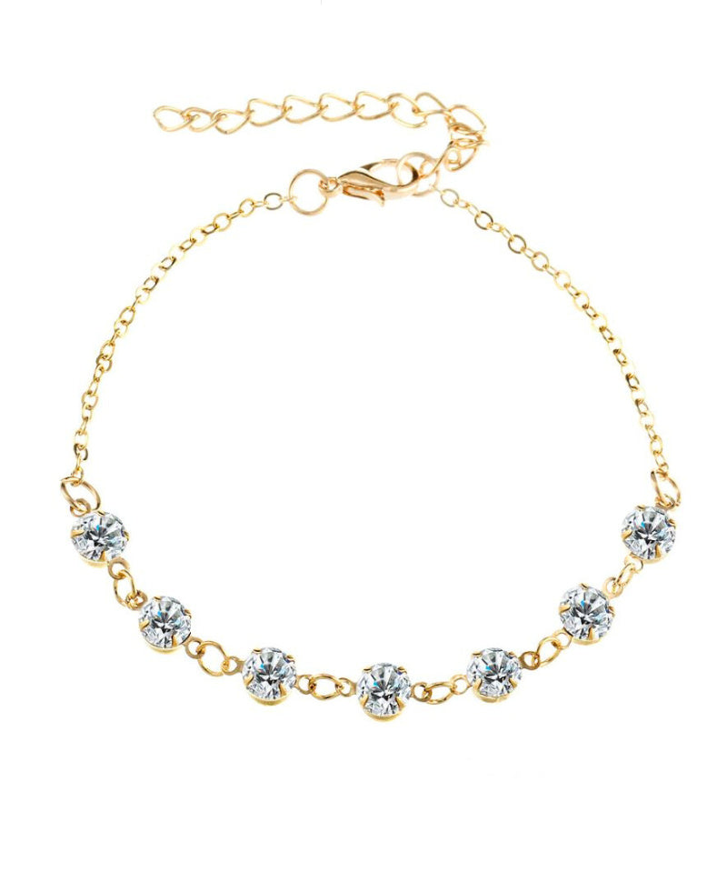 Grandinėlė ant kojos "Crystal anklet"