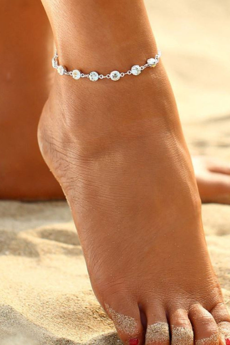 Grandinėlė ant kojos "Crystal anklet"