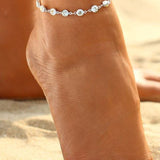 Grandinėlė ant kojos "Crystal anklet"