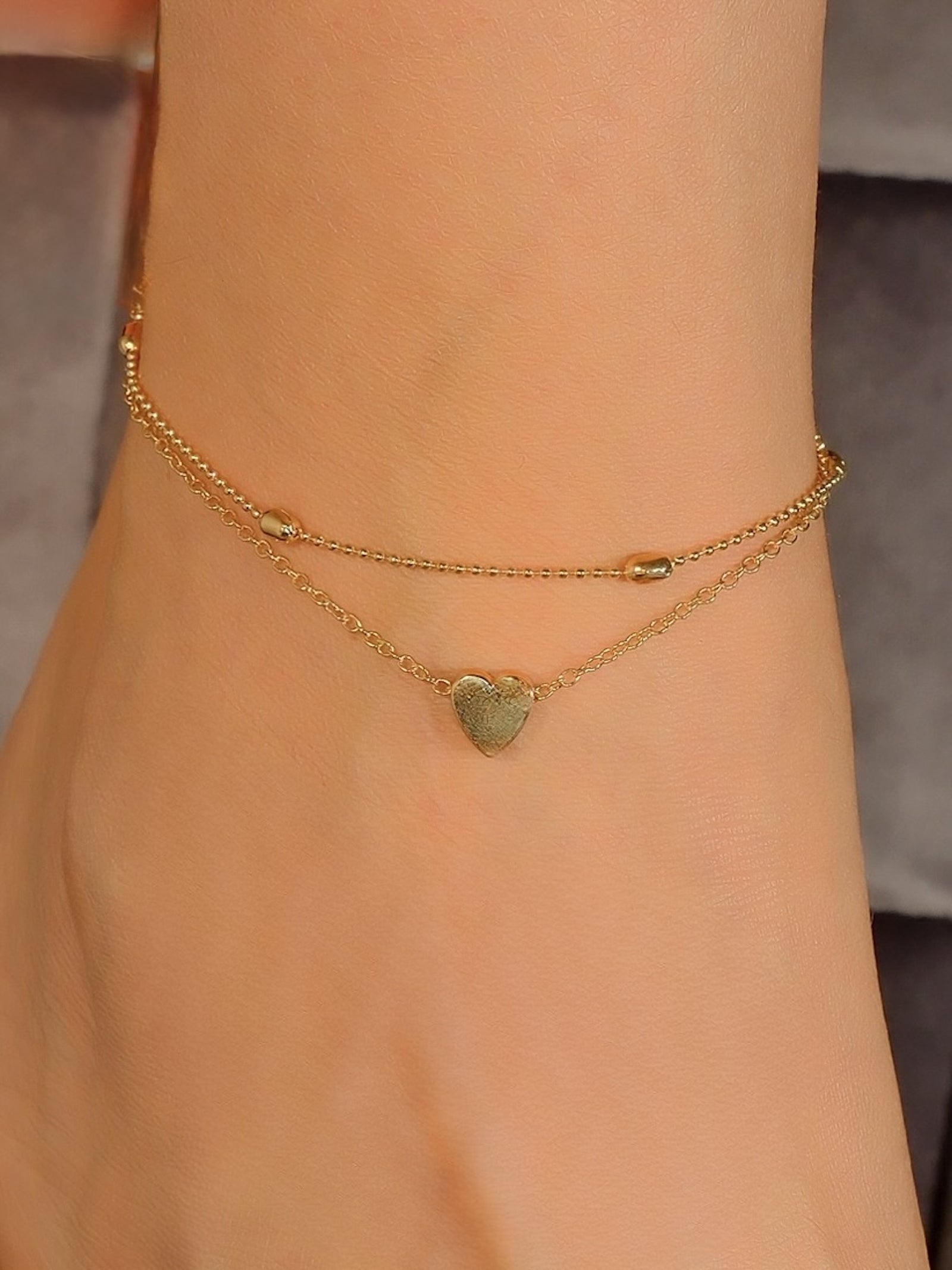 Grandinėlė ant kojos "Two row anklet"