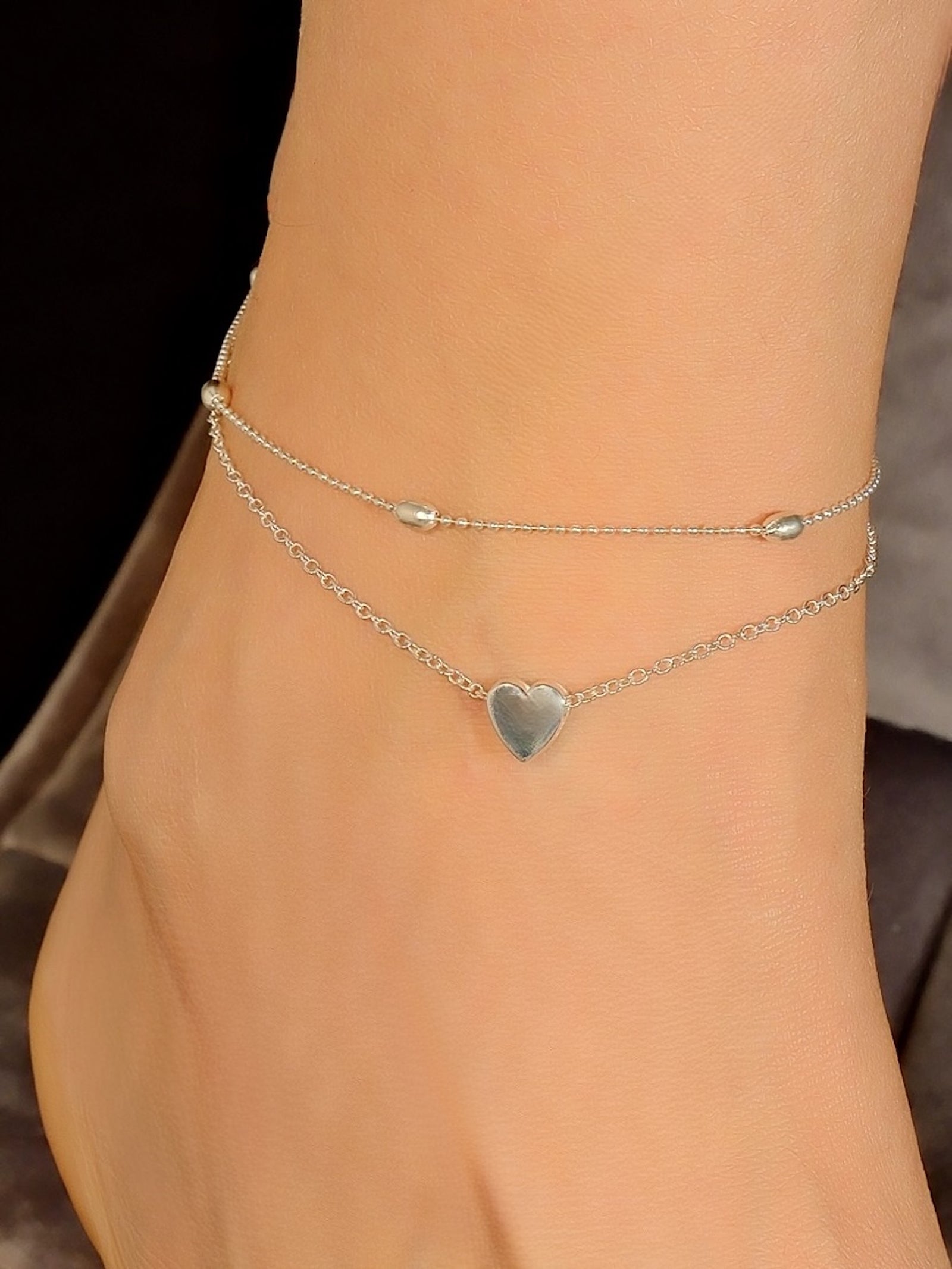 Grandinėlė ant kojos "Two row anklet"