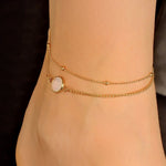 Grandinėlė ant kojos "Opal anklet"