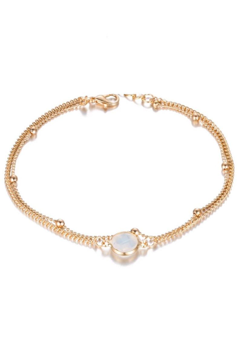 Grandinėlė ant kojos "Opal anklet"