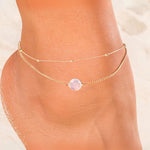 Grandinėlė ant kojos "Opal anklet"