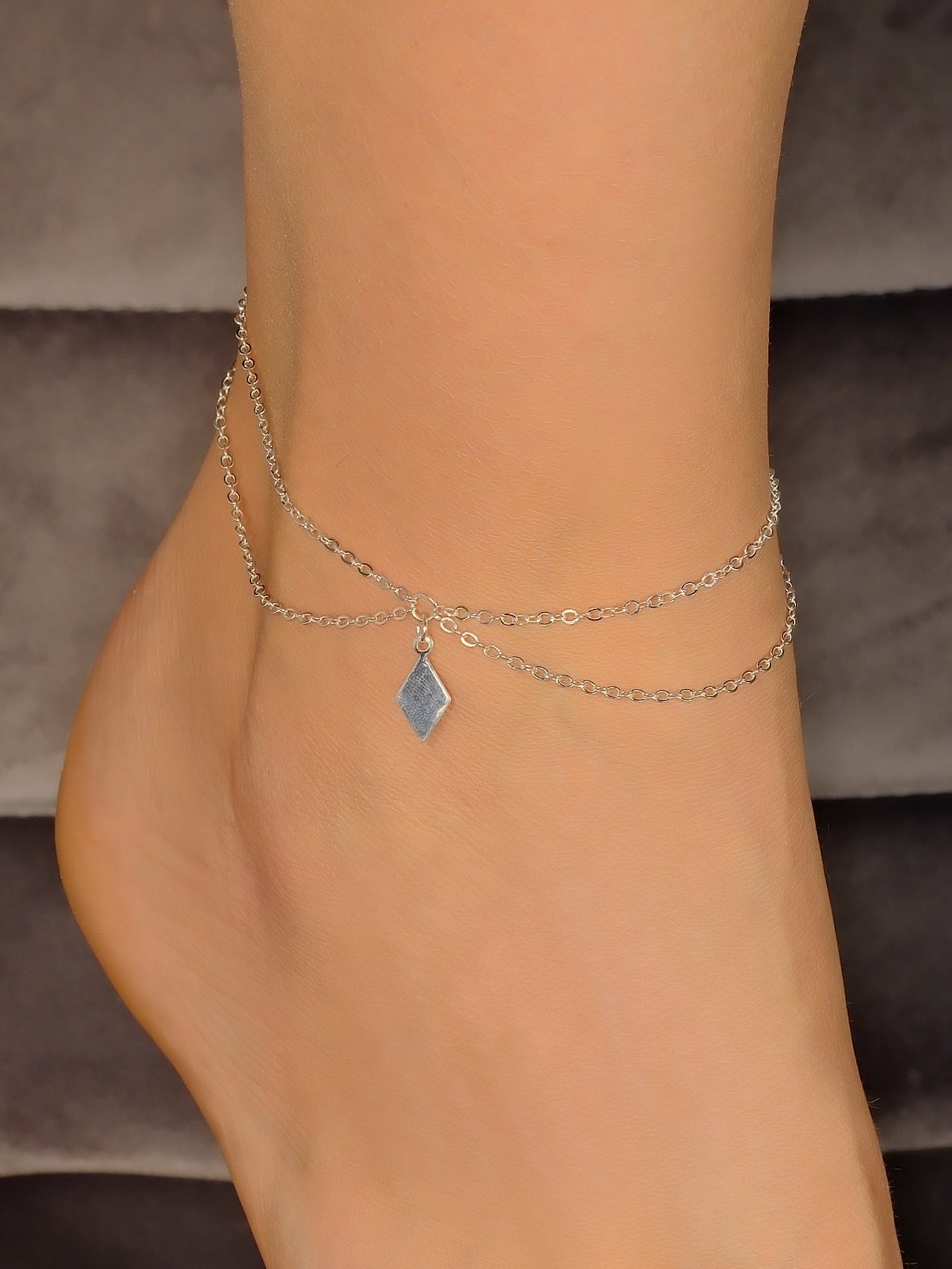 Grandinėlė ant kojos "Romb anklet"