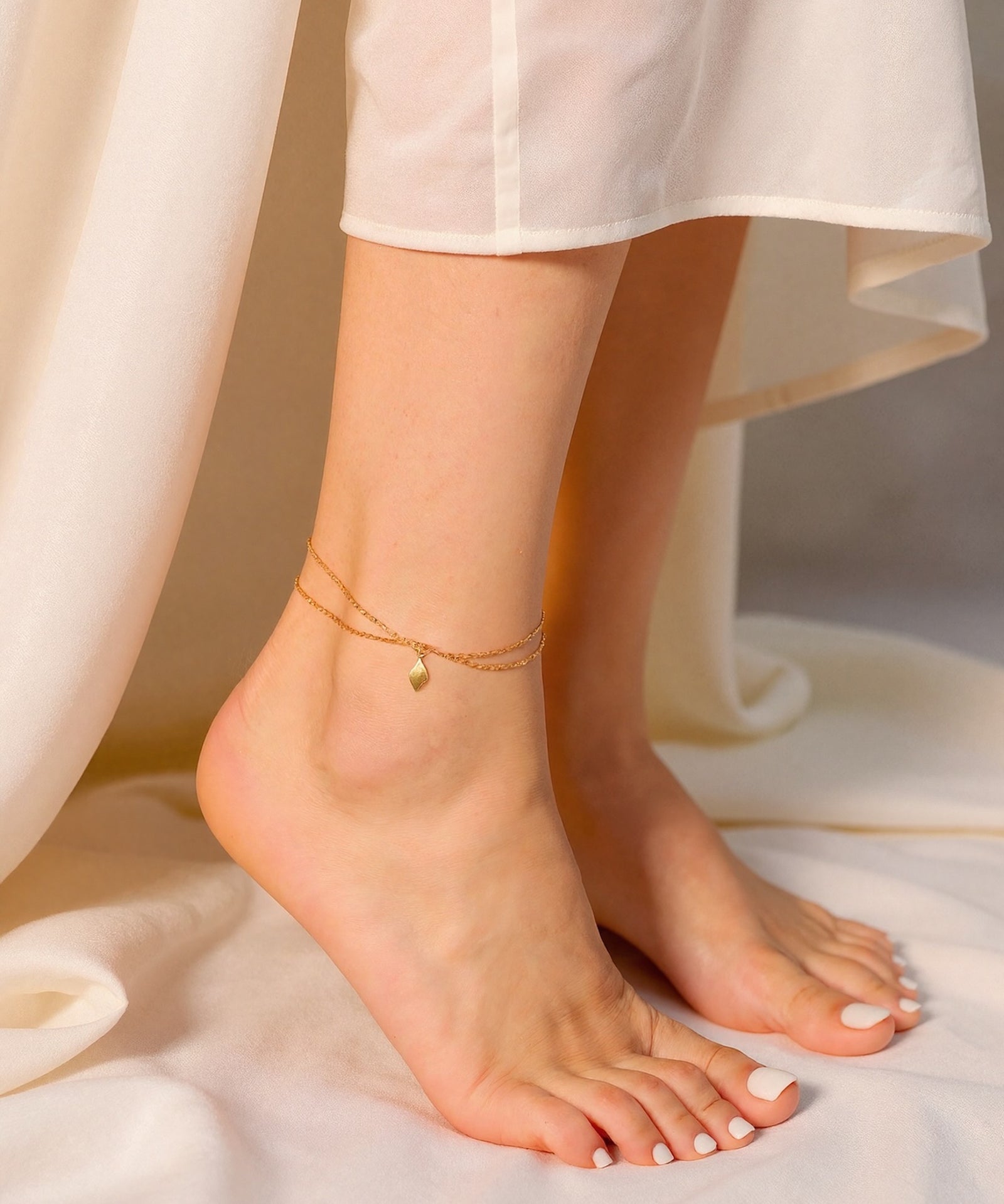 Grandinėlė ant kojos "Romb anklet"