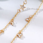 Grandinėlė ant kojos "Two crystal anklet"
