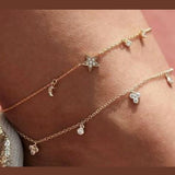 Grandinėlė ant kojos "Two crystal anklet"