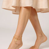 Grandinėlė ant kojos "Four row wide anklet"