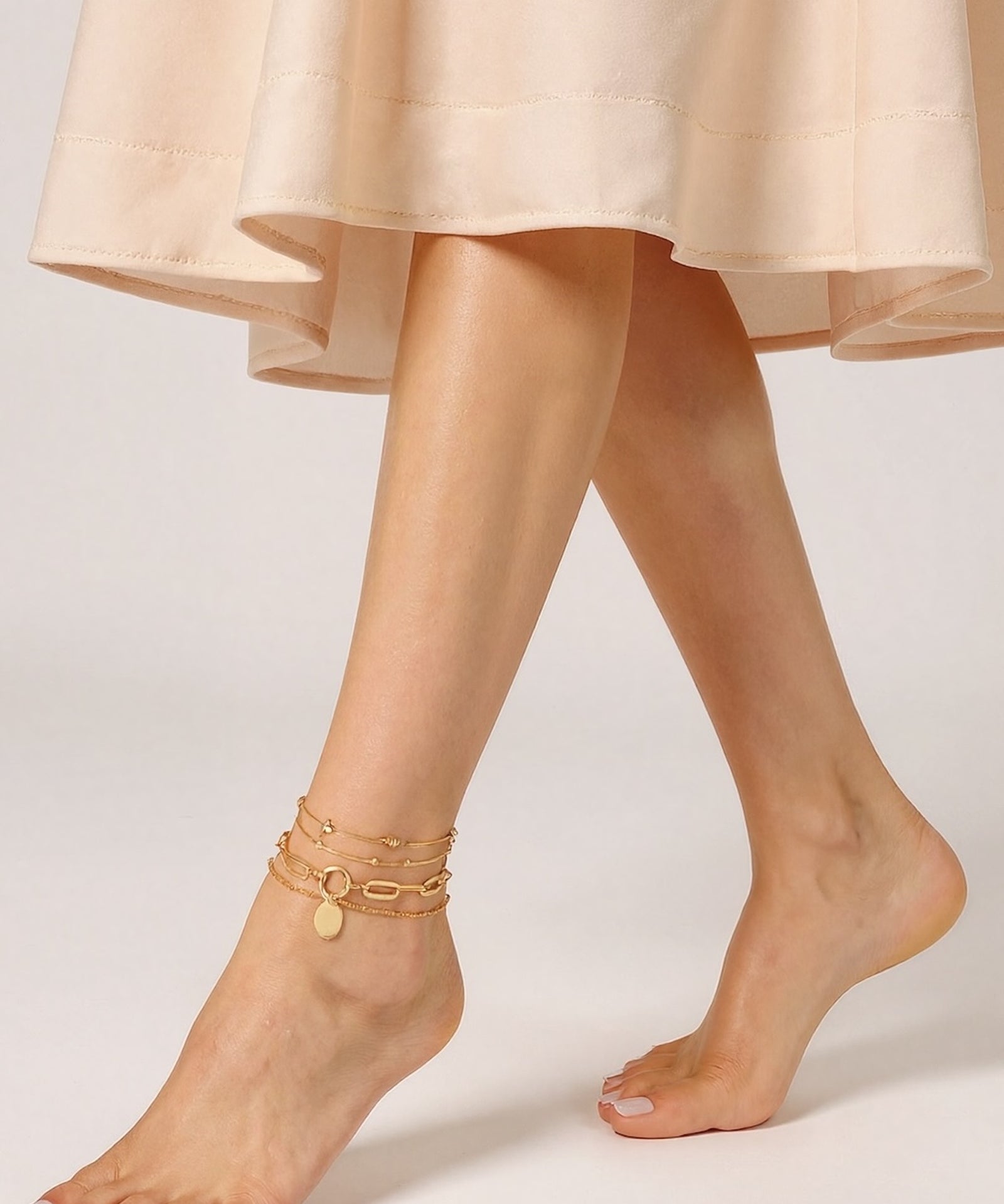 Grandinėlė ant kojos "Four row wide anklet"