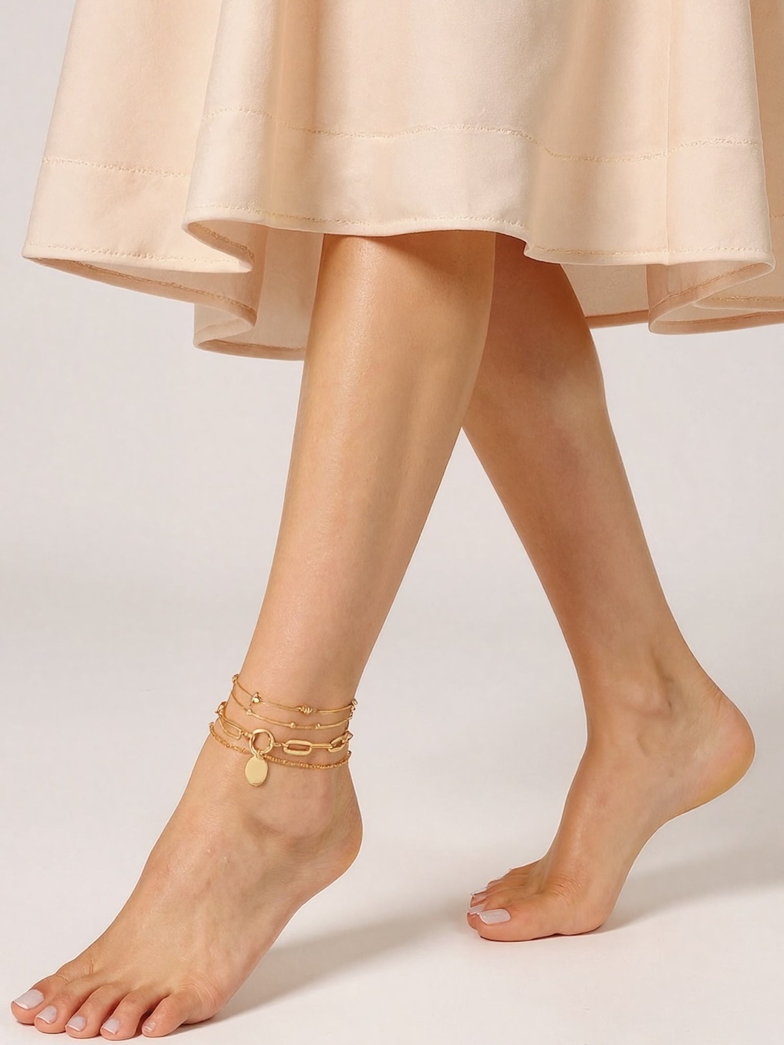 Grandinėlė ant kojos "Four row wide anklet"