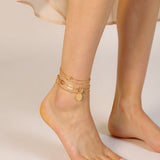 Grandinėlė ant kojos "Four row wide anklet"