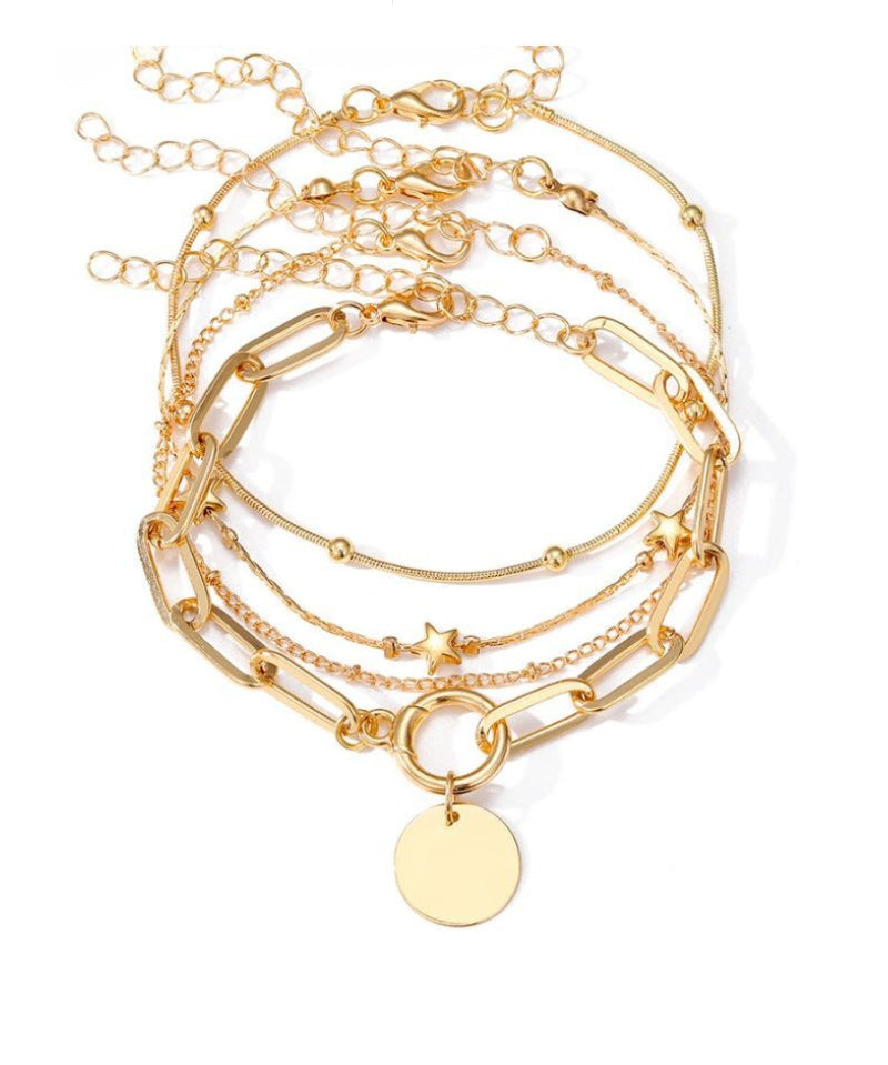 Grandinėlė ant kojos "Four row wide anklet"