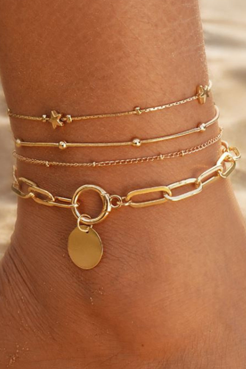 Grandinėlė ant kojos "Four row wide anklet"