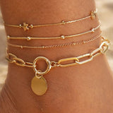 Grandinėlė ant kojos "Four row wide anklet"
