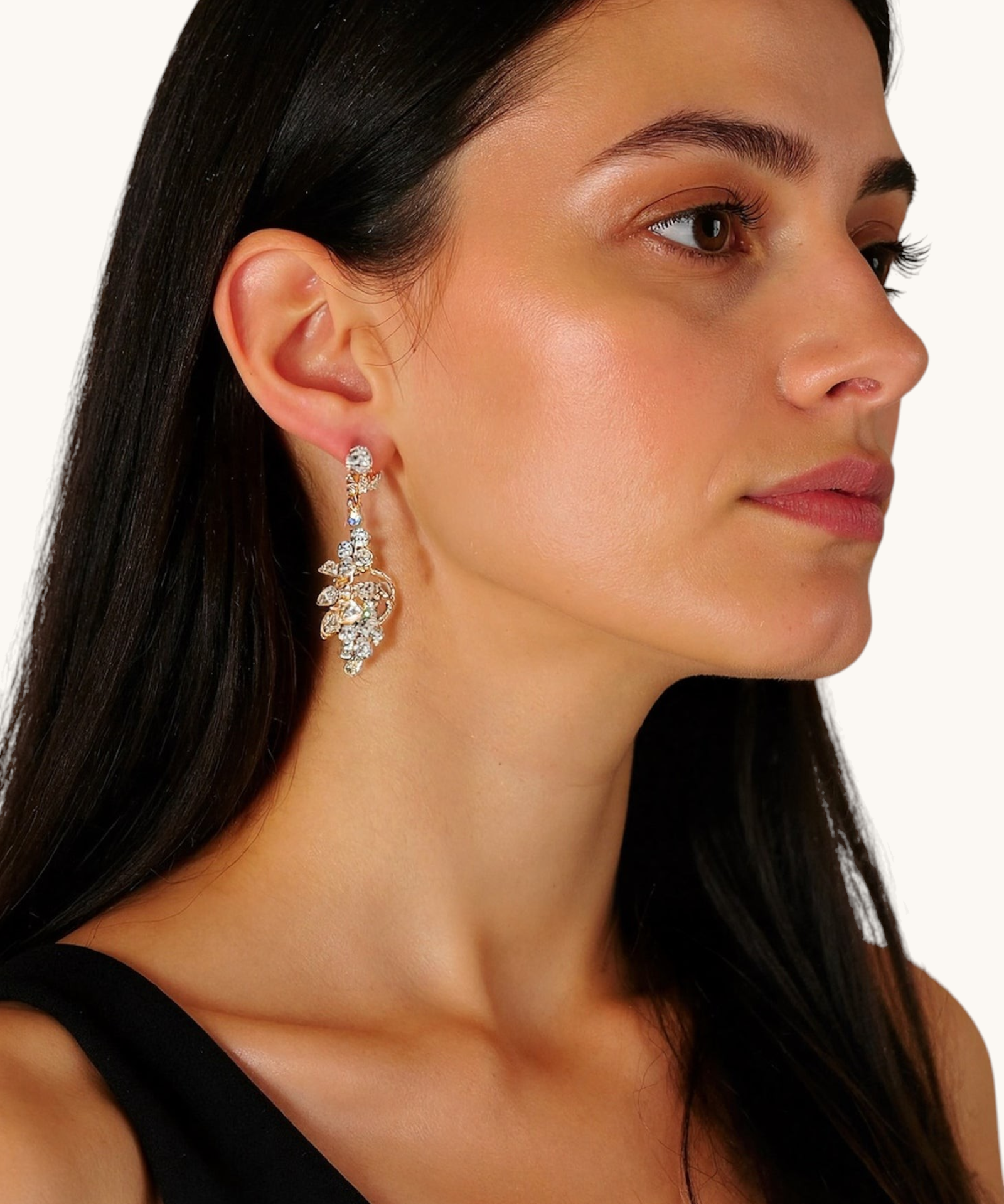 Proginiai auskarai "Crystal bunch"