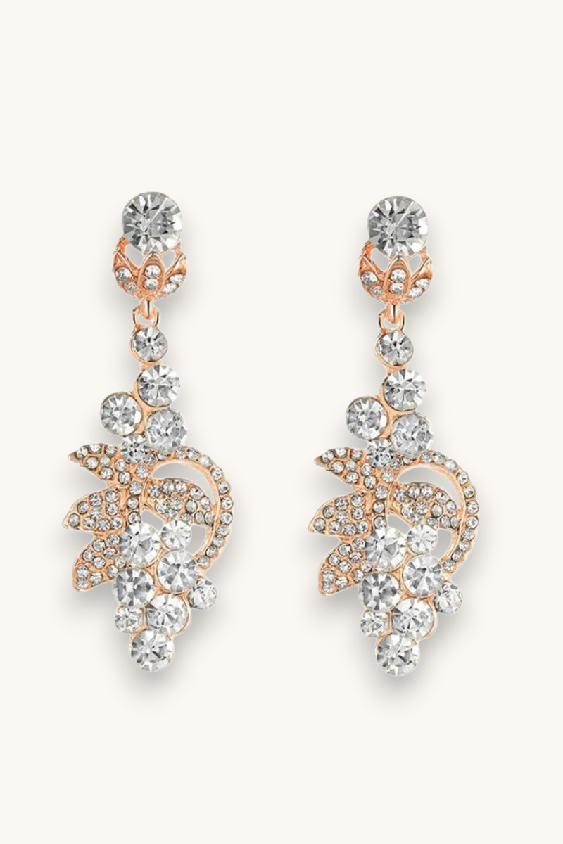 Proginiai auskarai "Crystal bunch"