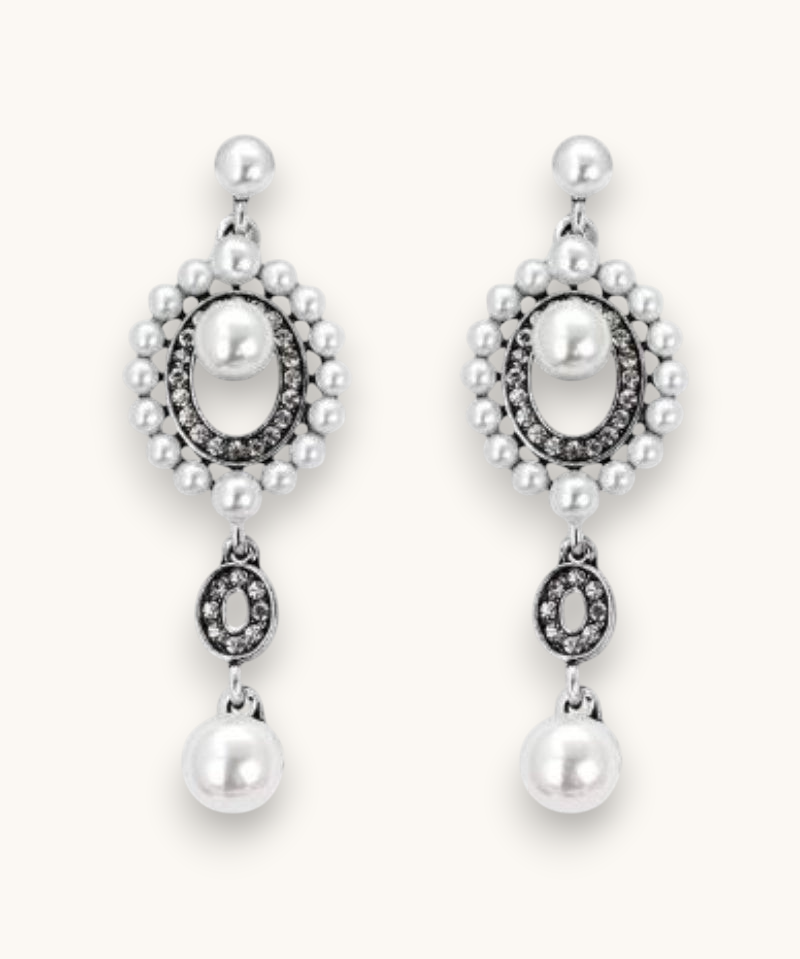 Proginiai auskarai "Circle pearl"