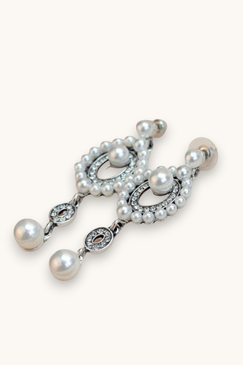 Proginiai auskarai "Circle pearl"