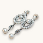 Proginiai auskarai "Circle pearl"