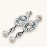 Proginiai auskarai "Circle pearl"