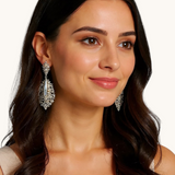 Proginiai auskarai "Crystal silver earrings"