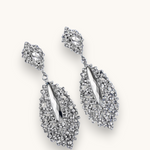 Proginiai auskarai "Crystal silver earrings"