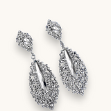 Proginiai auskarai "Crystal silver earrings"