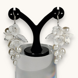 Proginiai auskarai "Resin flower earrings"