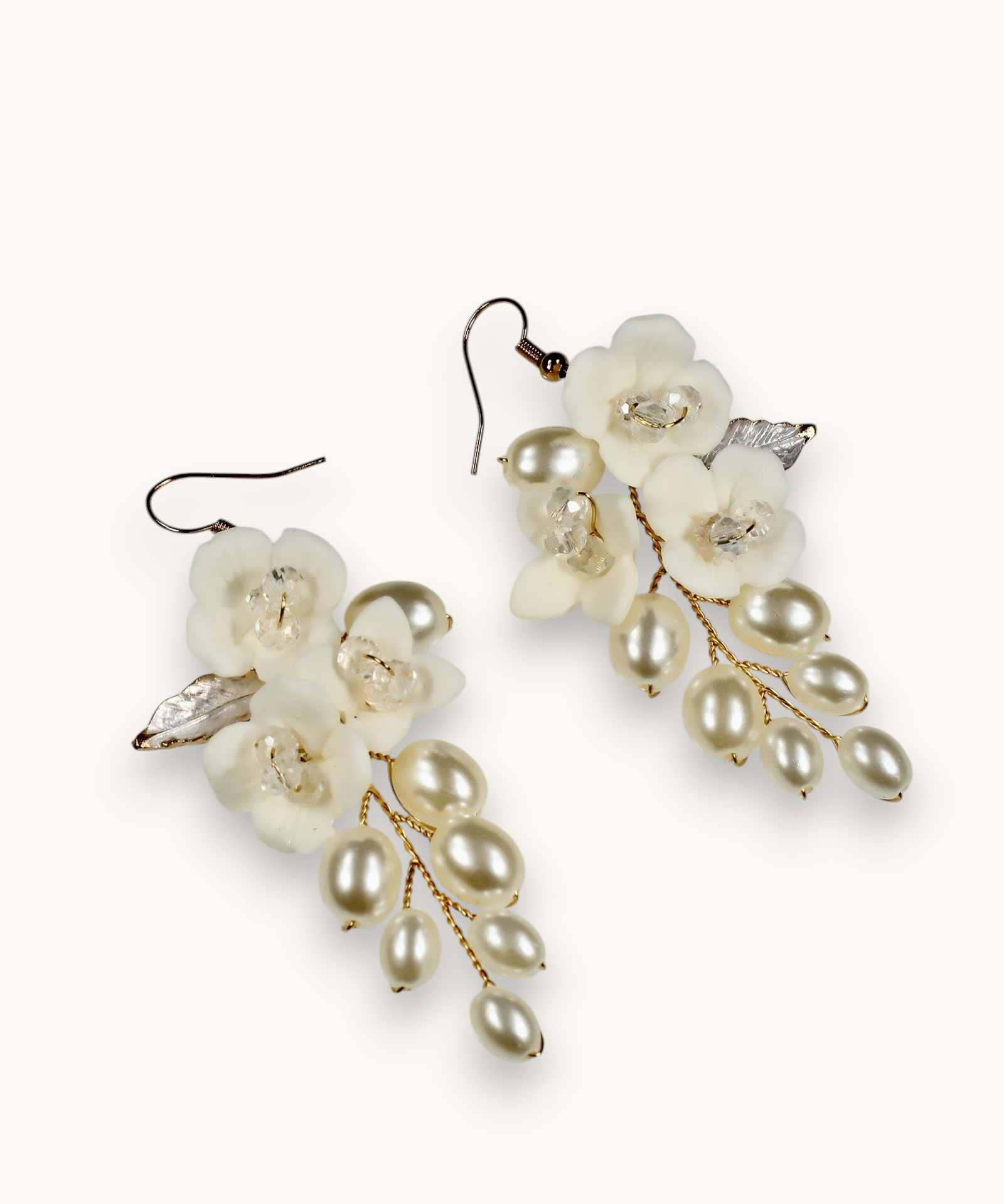 Proginiai auskarai "Resin flower earrings"