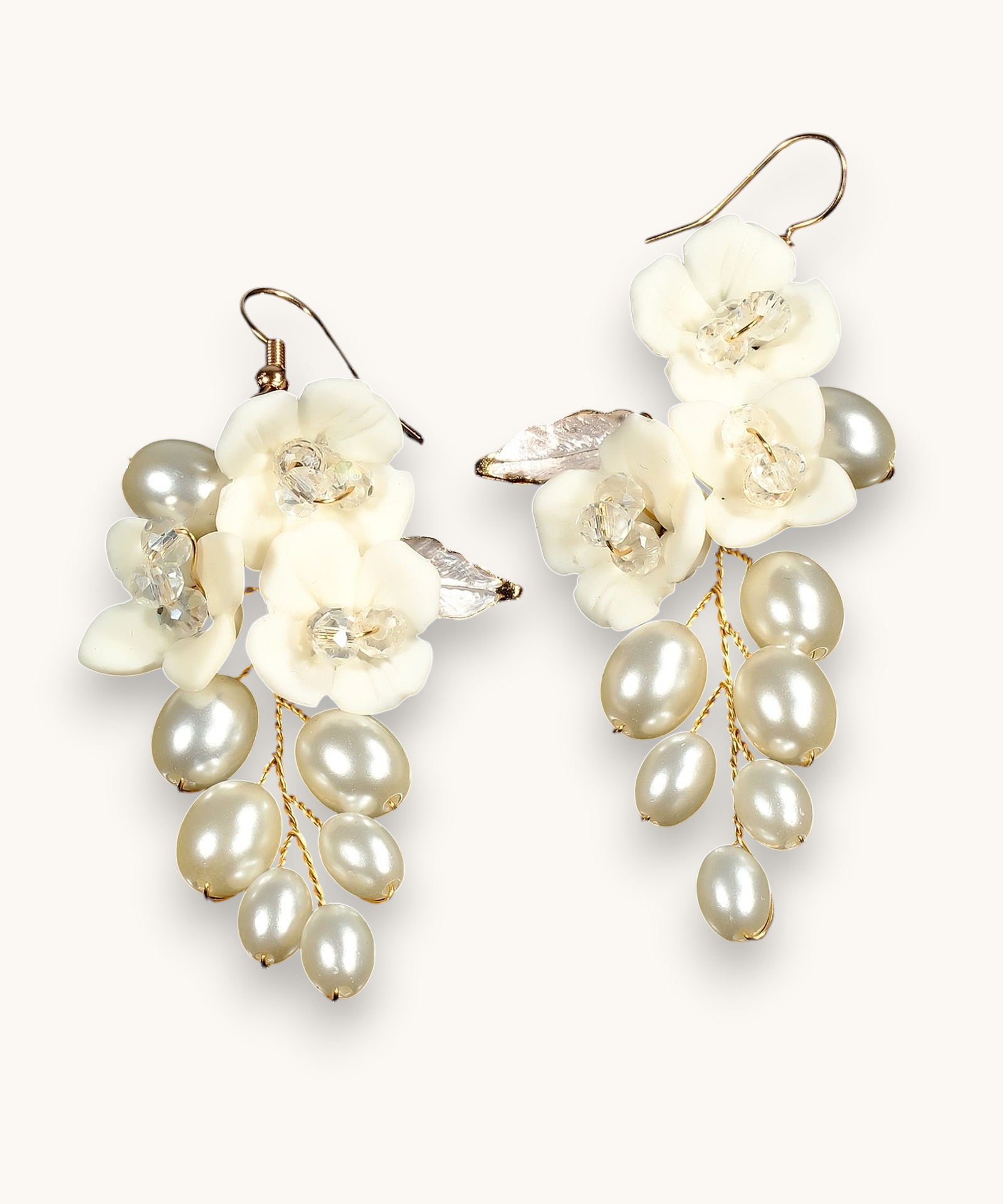 Proginiai auskarai "Resin flower earrings"