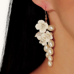 Proginiai auskarai "Resin flower earrings"