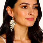 Proginiai auskarai "Resin flower earrings"
