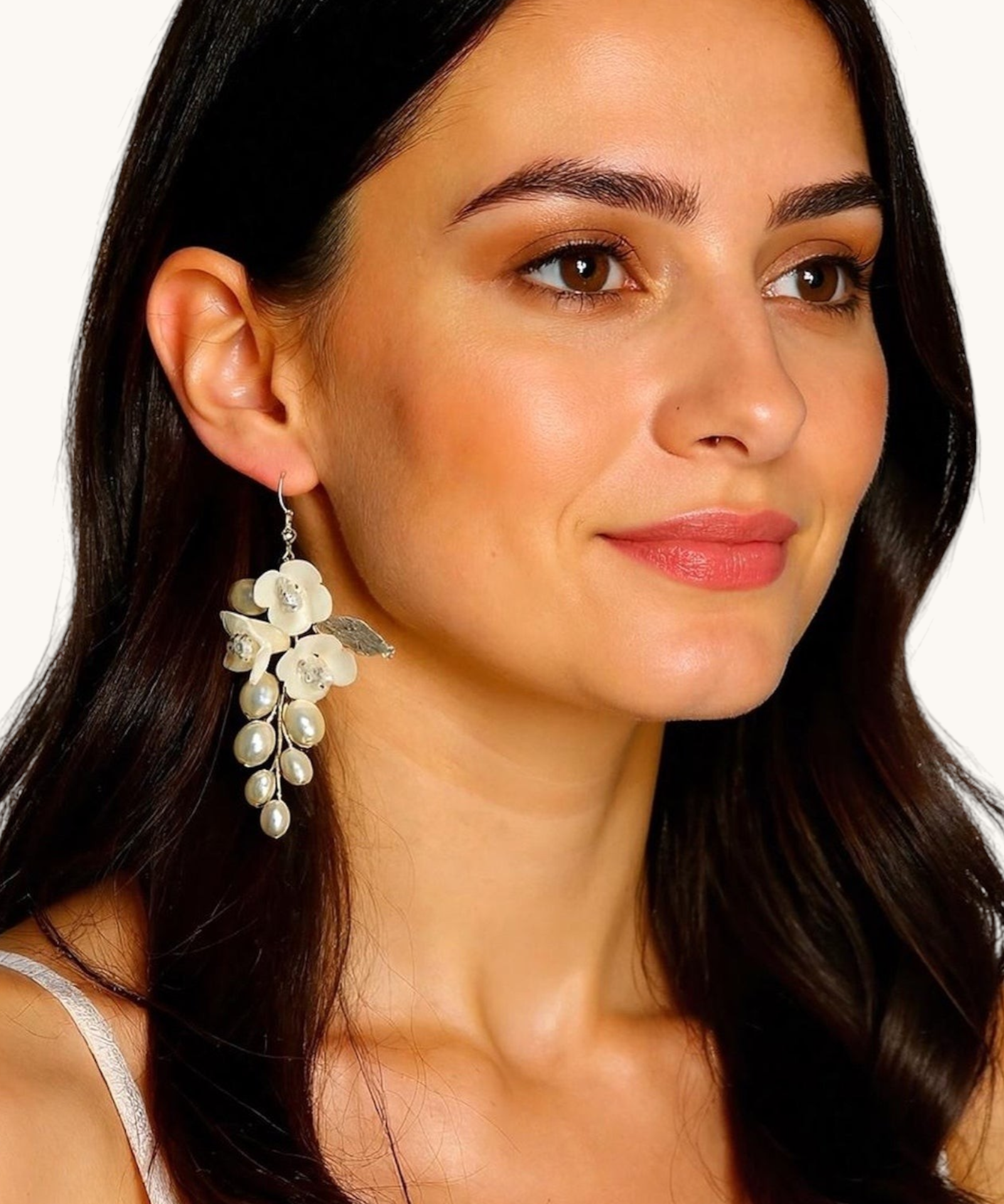 Proginiai auskarai "Resin flower earrings"