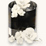 Proginiai auskarai "Ceramic flower earrings"