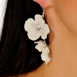 Proginiai auskarai "Ceramic flower earrings"