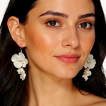 Proginiai auskarai "Ceramic flower earrings"