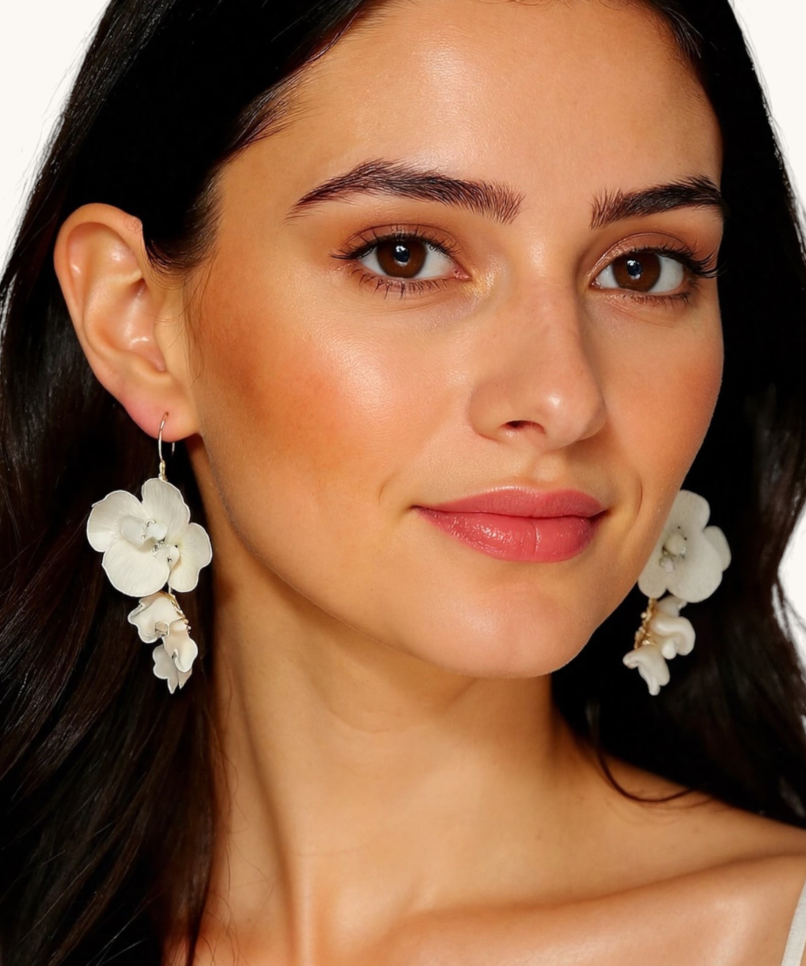 Proginiai auskarai "Ceramic flower earrings"