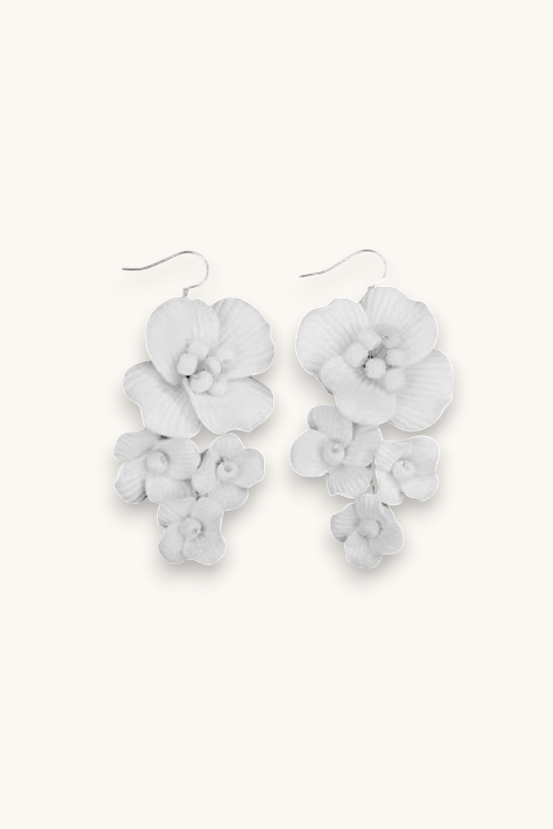 Proginiai auskarai "Ceramic flower earrings"