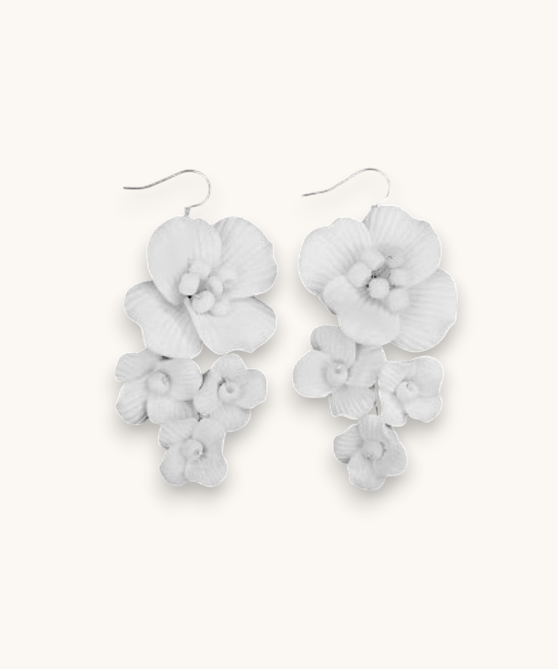 Proginiai auskarai "Ceramic flower earrings"