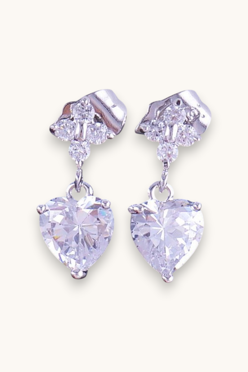 Auskarai "Heart Drop Earrings"