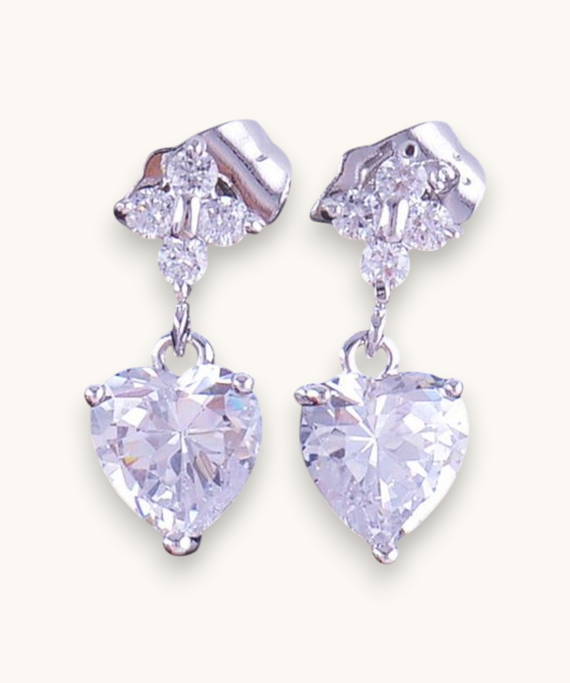 Auskarai "Heart Drop Earrings"