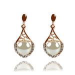 Auskarai "Precious round pearl"