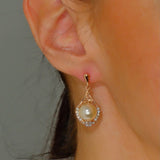 Auskarai "Precious round pearl"