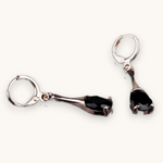 Auskarai "Dangler zirconia"