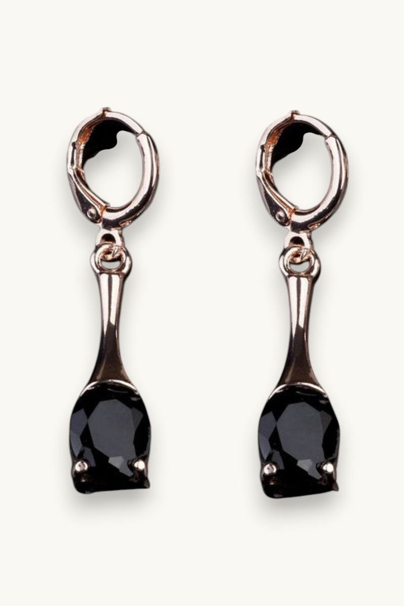 Auskarai "Dangler zirconia"
