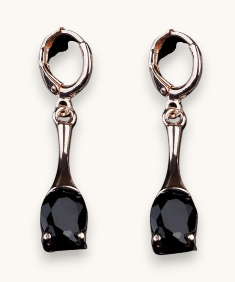 Auskarai "Dangler zirconia"