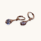 Auskarai "Dangler zirconia"