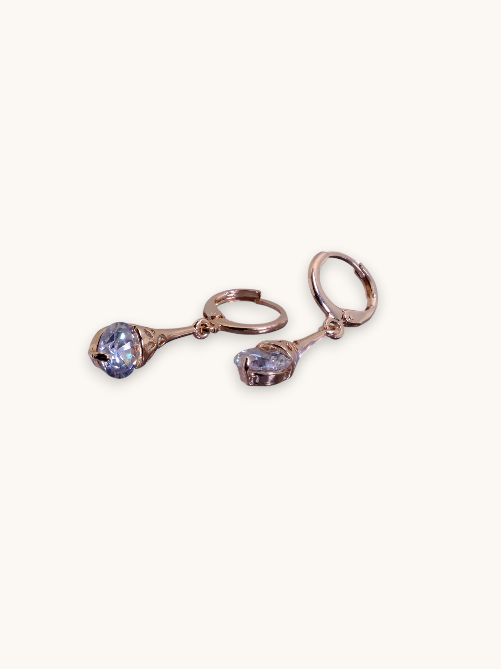 Auskarai "Dangler zirconia"